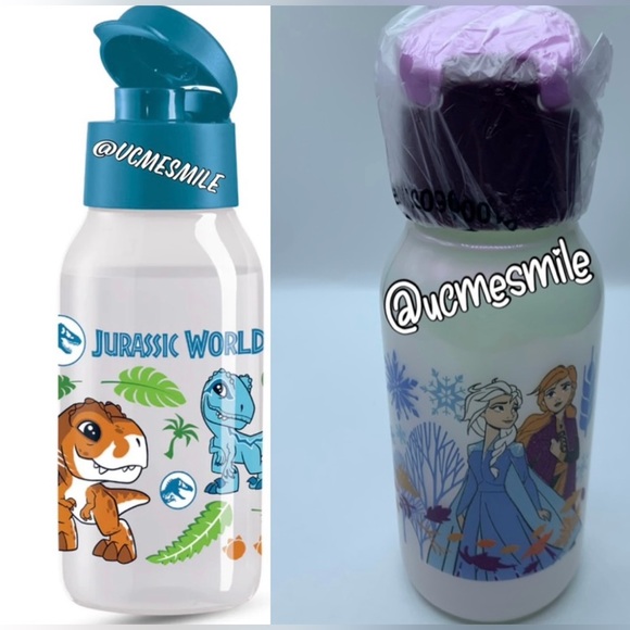 Tupperware Jurassic World & Frozen Olaf Water Bottle Set - Picture 1 of 4